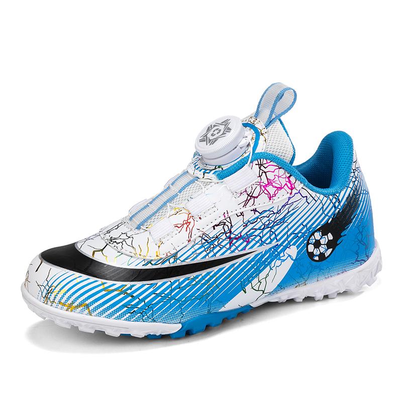 New Arrival Children's Soccer Shoes Comfortable Low-Cut Elastic Training Sneakers Boys Turf Anti-Slip Football Shoes Teenagers