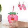 4 Pcs Glasses Juice Strawberry Cup Child Water Bottles Coffee Cups with Lids Carafe Beverage Pp Tumbler Drinking Milk