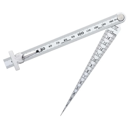 Shinwa Sokutei Taper Gauge with Ruler 62612