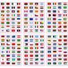 192 Countries 6 Sheets World Flag Stickers Self-Adhesive World Country Planner Travel Stickers Face Stickers For Journal Party