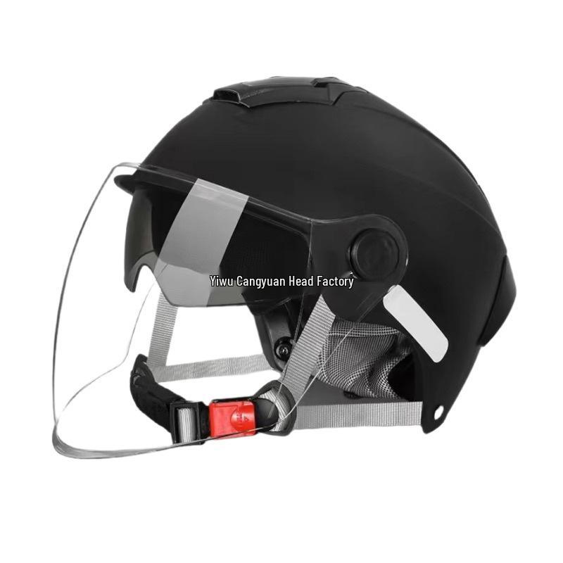 2025 Dual-Lens Unisex Motorcycle Helmet with Summer Sunscreen & All-Season Safety