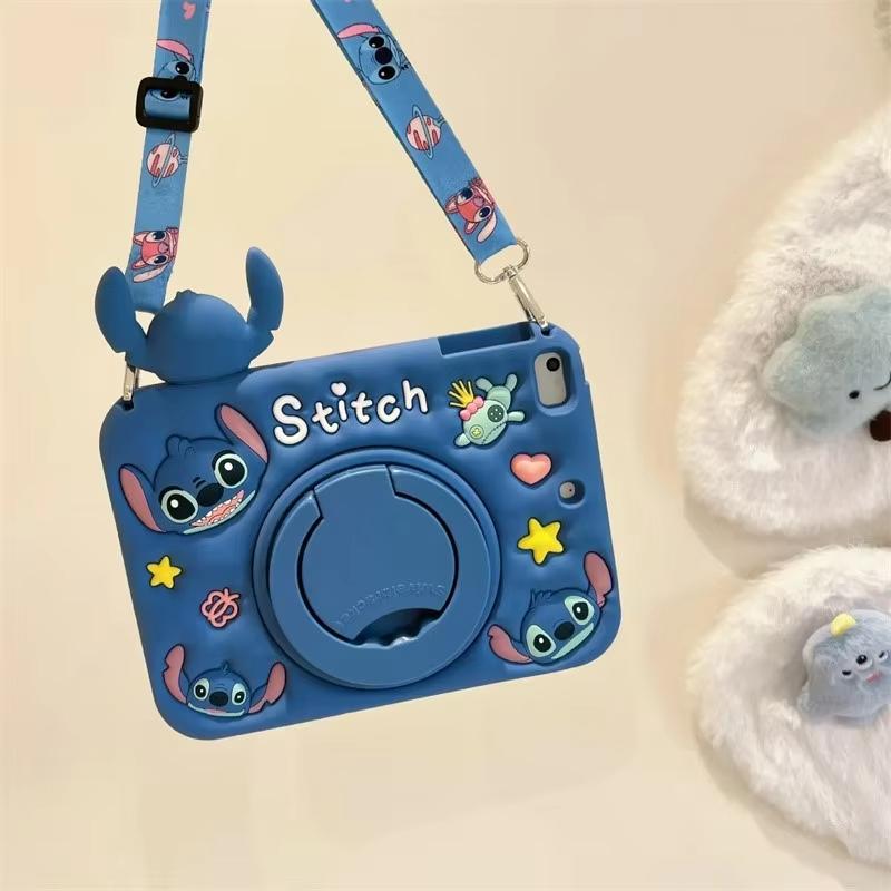 Cute Cartoon Stitch Silicone Stand Tablet Protective Case Samsung Galaxy Tab S6 A7 Lite A8 A9 Plus 8.7 11 T510 T290 8.0 Inth New