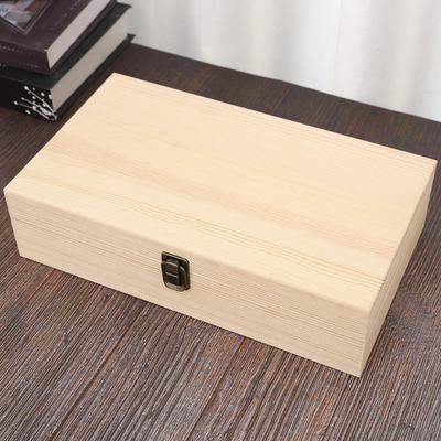 Essential Oil Storage Box Container Carrier Wood with Hinged Lid for Makeup Nail Polish