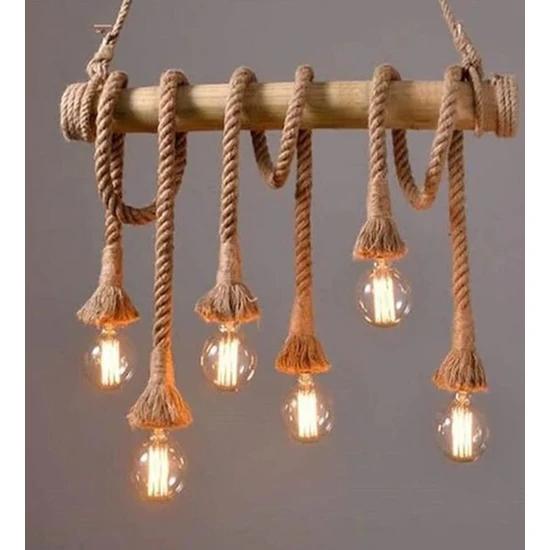 

Деревянная настольная люстра 6 шт.