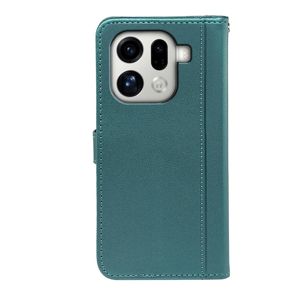 Etui Portfelowe z Magnetycznym Zapięciem i Paskiem na Telefon Skórzane do Oppo Find X9 Pro 5G