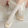 Dark Pattern Lace Calf Socks Japanese Solid Color Women'S Socks Thin Breathable Jk Wind Stacking Socks