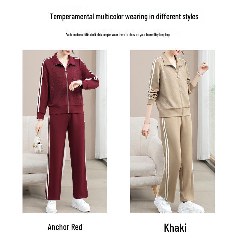 2025 New Style Spring Sportswear Set: Fashionable Two-Piece for Young, Middle-Aged & Elderly Women