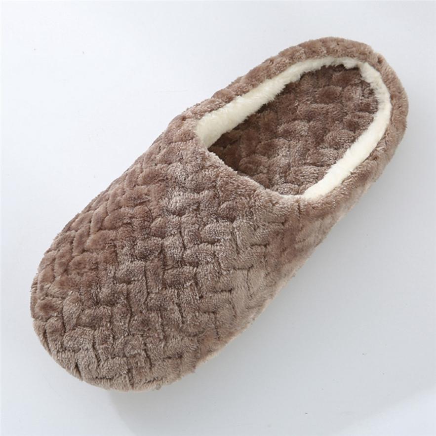 Unisex Winter Warm Slippers Indoor Floor Shoes Non-slip House Shoes