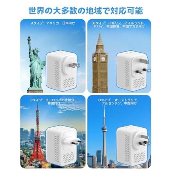 Travel Voltage Converter 220V 100V Conversion Compatible BF C O Type Plugs Suitable United States South Korea Australia Kingdom China More AC Outlet 2