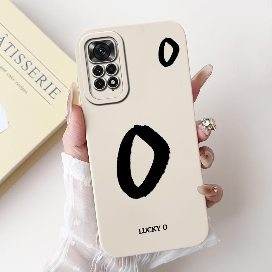 For Xiaomi Redmi Note 11S 4G Case Lovely Letters Soft Silicone Shockproof Phone Cover For Redmi Note 11 Pro Plus Note11 4G Funda