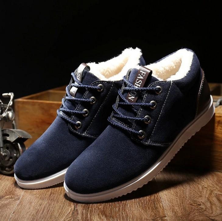 2025 New Cotton Shoes Men's Winter Plush Thickened Warm Casual Shoes Anti Slip Fashion Soft Sole Snow Boots