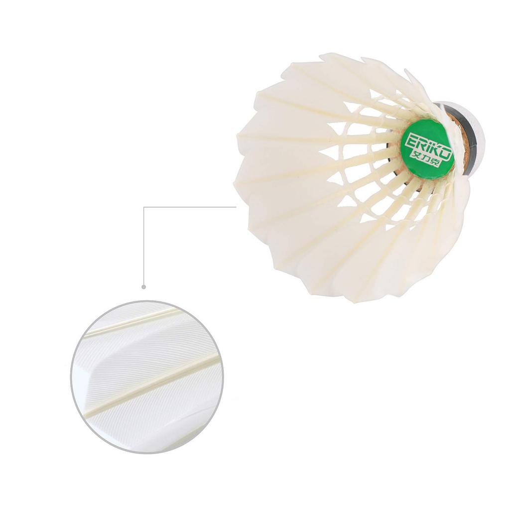 ERIKO high stability and durable badminton shuttlecock model 12 goose feather badminton sold by 10, shuttlecock, "CHEN KEJIE