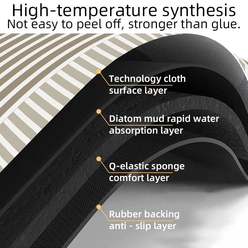 Diatom Mud Absorbent Kitchen Anti Slip Floor Mat Has Good Water Absorption and Can Be Washed With Water. It Is a Universal Rubbe