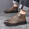 Autumn Fashion Men's New Winter High-top Snow Boots Warm Boots Plus Velvet Warm Cotton Shoes Men's Winter Boots Size 38-44