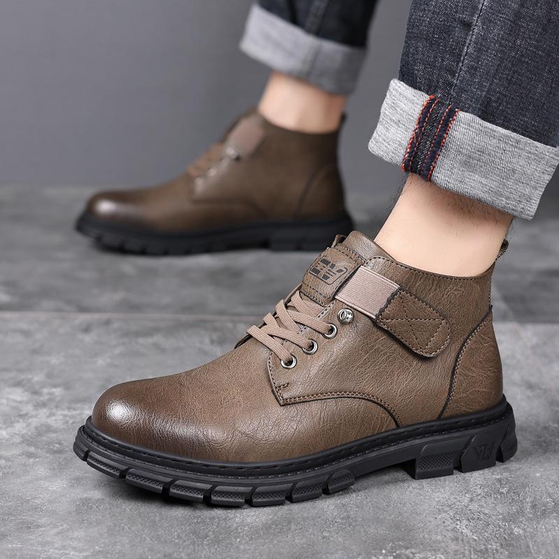 Autumn Fashion Men's New Winter High-top Snow Boots Warm Boots Plus Velvet Warm Cotton Shoes Men's Winter Boots Size 38-44