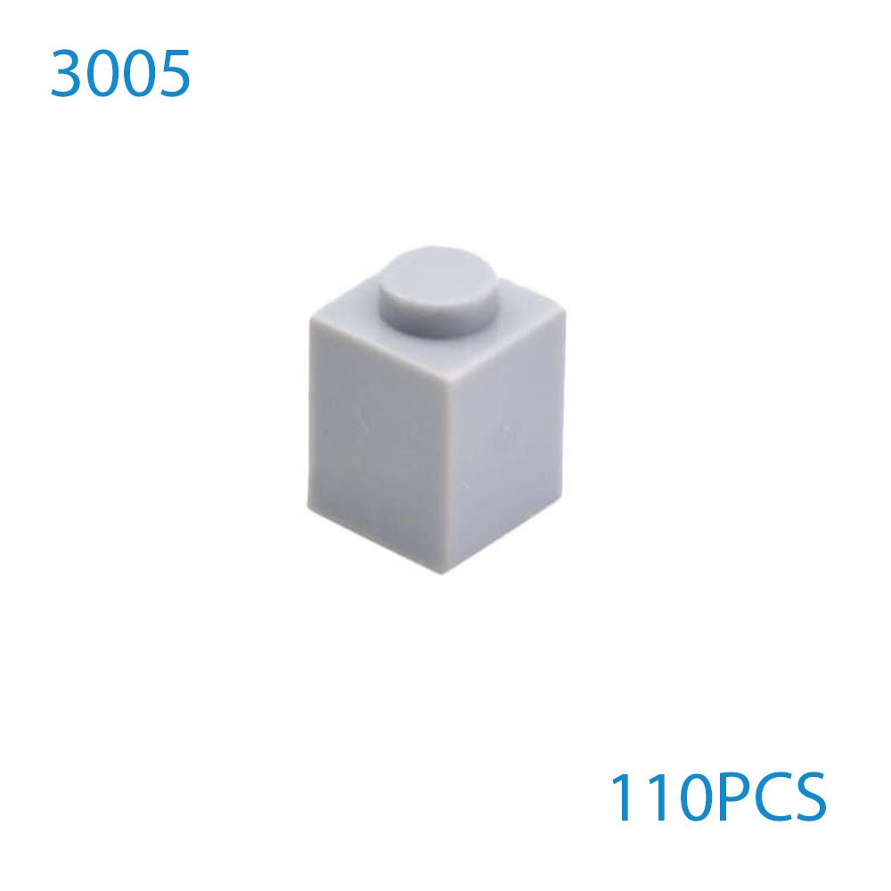 50 Stück/Los DIY Bausteine Dicke Figuren Steine 1x1 Noppen Pädagogisch Kompatibel mit 3005 Kunststoffspielzeug für Kinder Geschenke