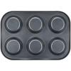 PEARL METAL Bakemaid Silicone Muffin Pan, 6 Cavities, with Silicone Cups, D-6588