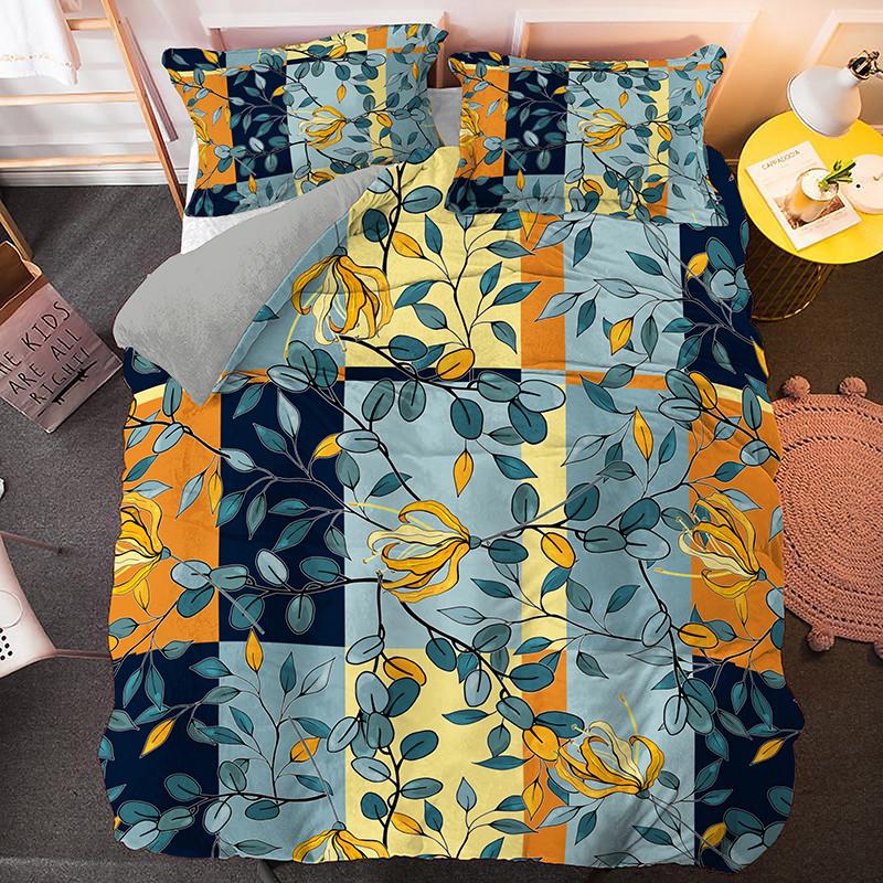 Цветочный узор пододеяльник комплект наволочек постельное белье комплекты Twin/Queen/King — фото 4