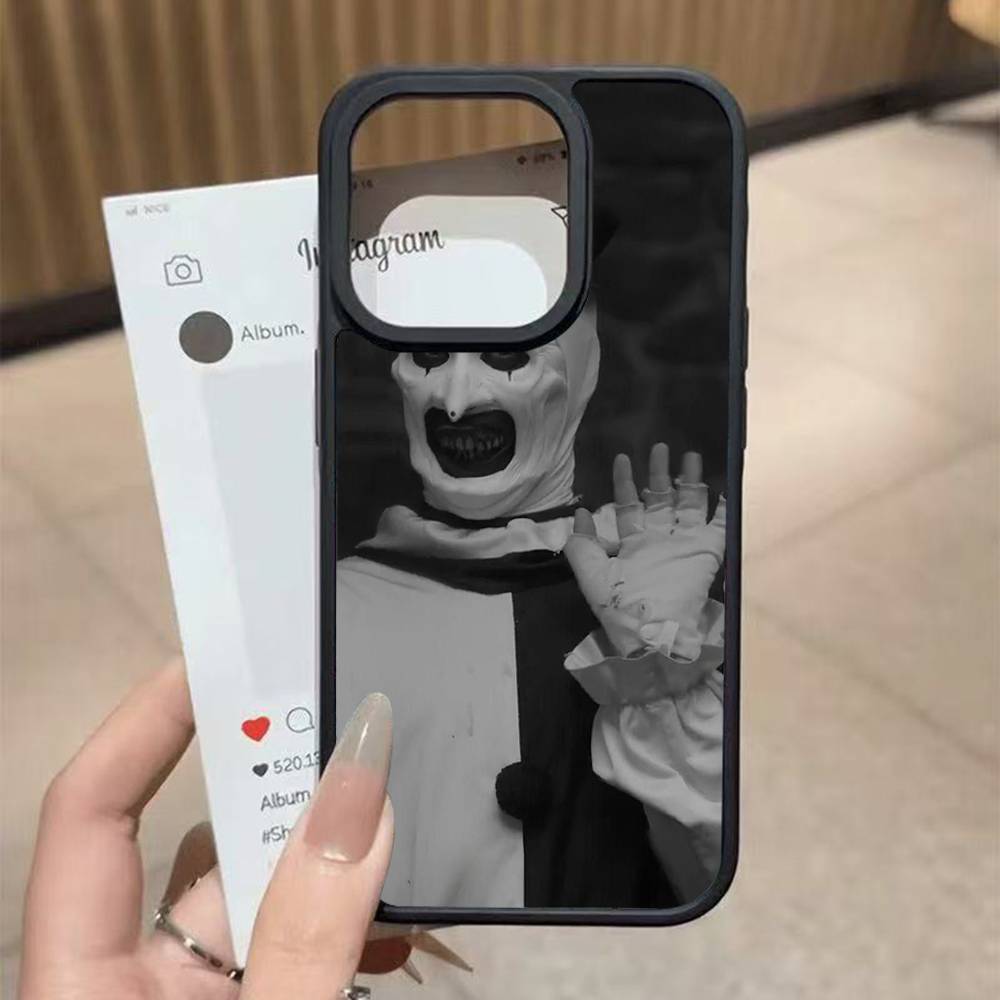 

The-Clowns-horrors-T-Terrifier Black Silicone Hard Plastic Phone Case For Iphone 17 Air 16 15 14 13 12 11 Pro Max PC+TPU Cover iPhone 15