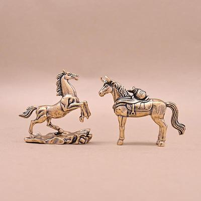 1Pcs Animal Sculpture Successful Craftwork Copper Horse Figure Home Decor For Office Living Room Coffee Table Desktop Decoration