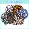 Print Leopard Acrylic Beanie With Oversized Shape Trendsetting Looks Decoration