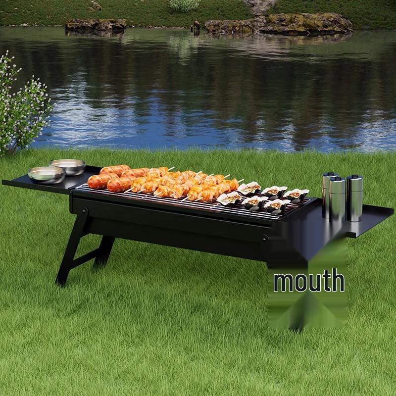 OEING Portable Outdoor BBQ Grill with Pull-Out Carbon Tray