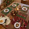 Christmas Theme Printed Placemats for Holiday Party Table Decor and Heat Table Mats