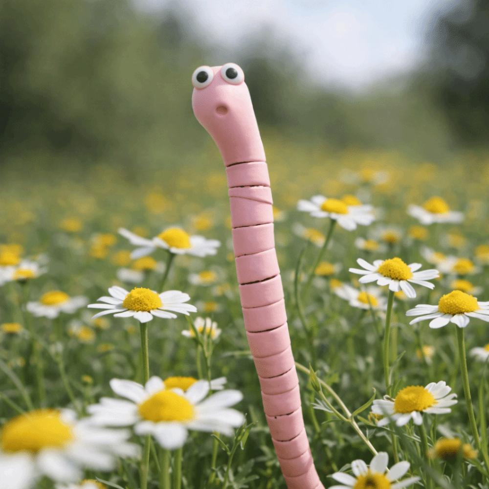 5 Stück Lustige Miniatur-Wurm-Pflanzen-Dekorationen Niedliches Design Topfpflanzen-Dekor DIY-Terrarium