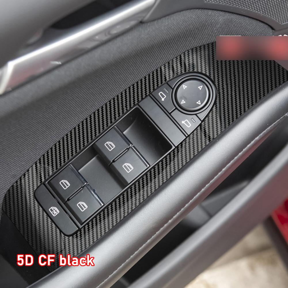 Car Interior Sticker Gear Box Protective Film For Mazda CX-30 2019-2025 Car window Panel Sticker Carbon Fiber Black