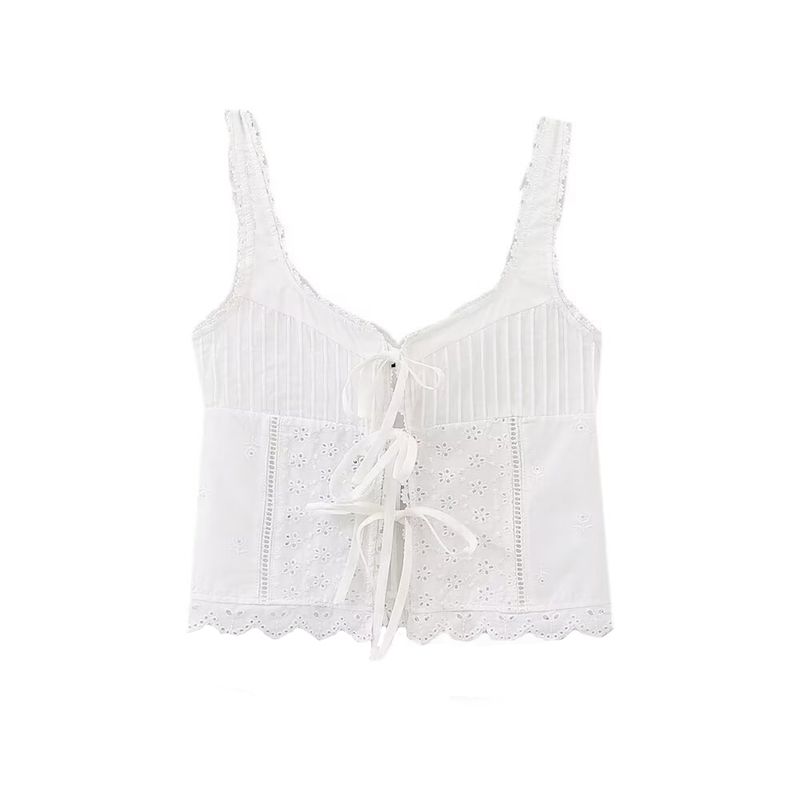 Kaslead New Arrival Women's Clothing Fashion Style Fashion Casual Easiest for Match Bowknot Decoration Embroider Tops 0881019