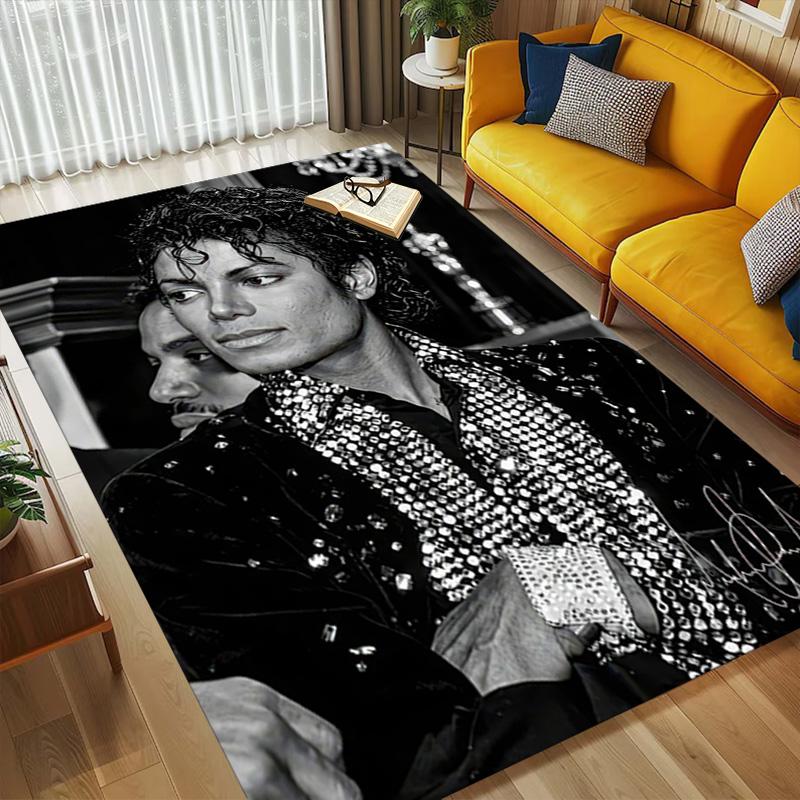 Michael Jackson Living Room Nonslip Area Rug Soft Carpet For Bedroom Gameoom Playroom Sofa Office Home Decor Doormat