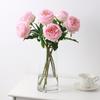 Realistic Vivid No Watering Not Withered Hemming Imitation Rose Faux Silk Rose Flower Wedding Garden Decoration