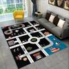Child Playroom Floor Mat Highway City Traffic-Themed Carpet Rug for Kids Large Non-Slip Area Rug Ideal for Bedroom Home Decor