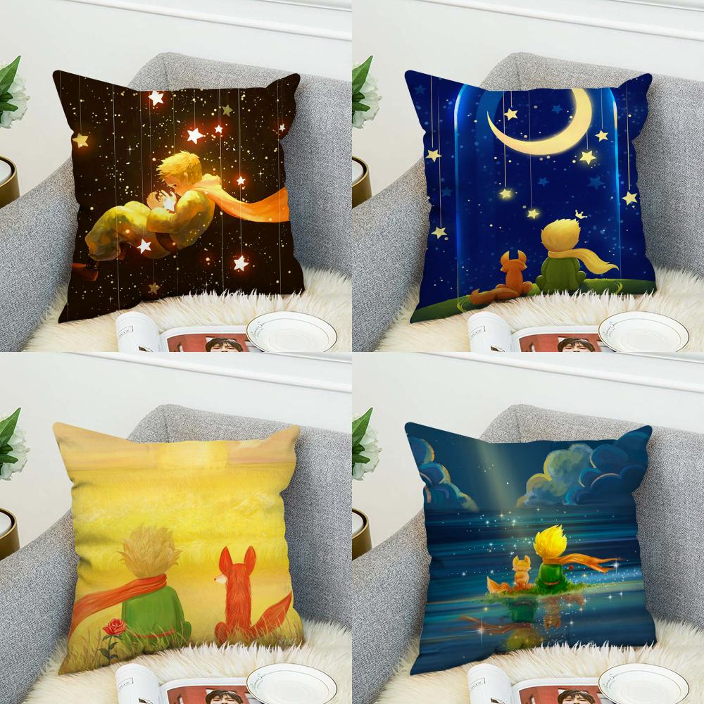 The Little PPrince Pillow Case For Car Sofa Decorative Home Doublesided Print Plush Square Throw Pillow Cushion Cover