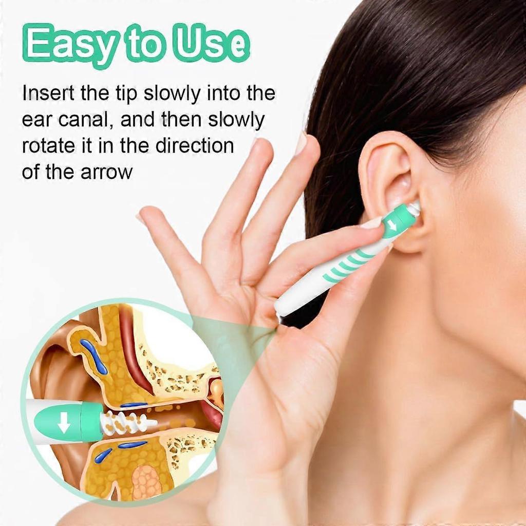 Ear Wax Remover, Ear Wax Removal Tool with 16 Pcs Soft Silicone Washable Tips, Spiral Ear Cleaner Earwax Removal Cleaning Kit for Adults Kids