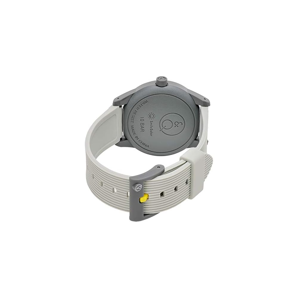 Q&Q SmileSolar Analog Solar Waterproof Watch with Urethane Strap for Women Gray