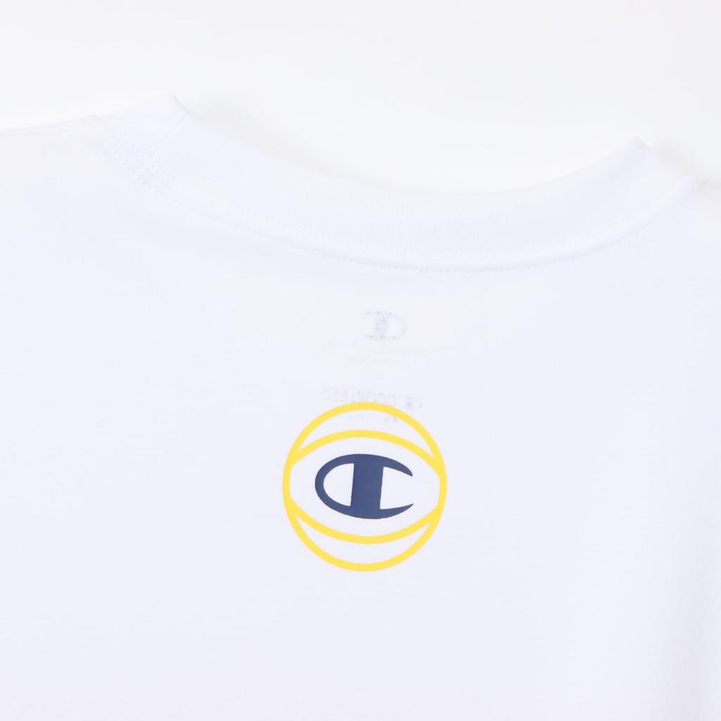 Champion Short Sleeve Basketball with a DRYSAVER Graphic Logo Men's T-Shirt, White, Print, C3-YB355