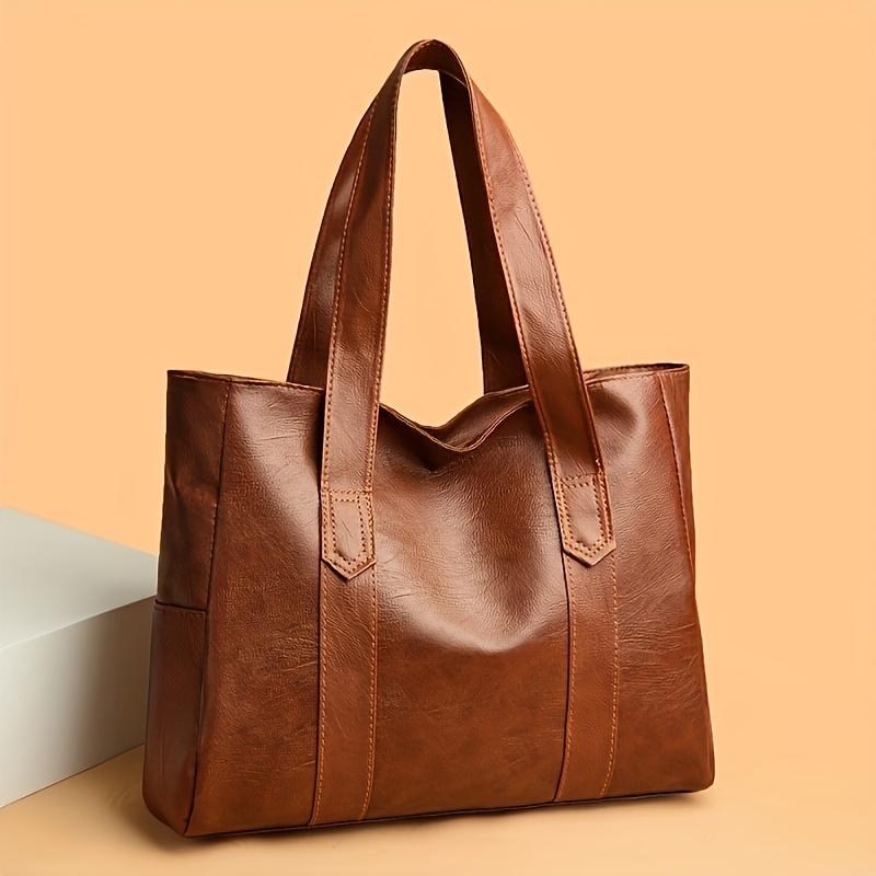 Women'S Large Tote Bag - New Trendy Korean Style - Versatile - Simple Large Capacity Tote Bag Single Shoulder Handbag Soft Women'S Bag