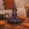 Vintage Style Storage Meditating Witch Jewelry Tray Gothic Resin Decorative Decoration Dish Mysterious Zen Desktop Organizer for Keys Trinkets Room