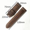 High Quality Retro 24mm Dark Brown Crazy Horse Genuine Leather Watchband Wristband For PAM PAM111 PAM441 PAM914 Watch Strap Belt