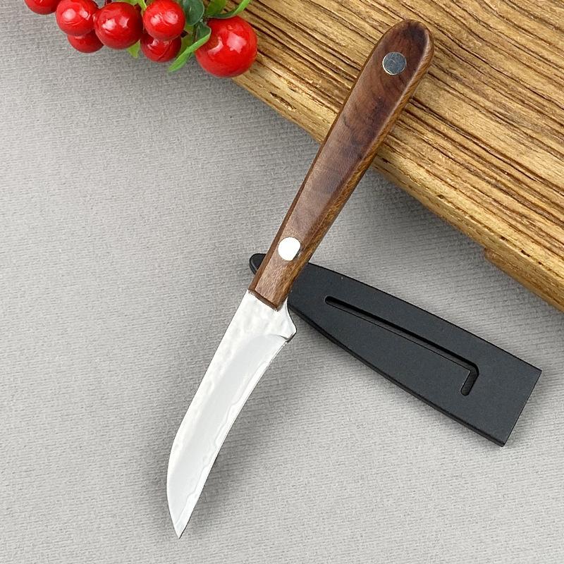 

Кухонный нож шеф-повара из дамасской стали, нож для очистки овощей, небольшой кухонный нож для нарезки мяса, барбекю, фруктов, нож для обвалки, профессиональные кухонные инструменты with cover