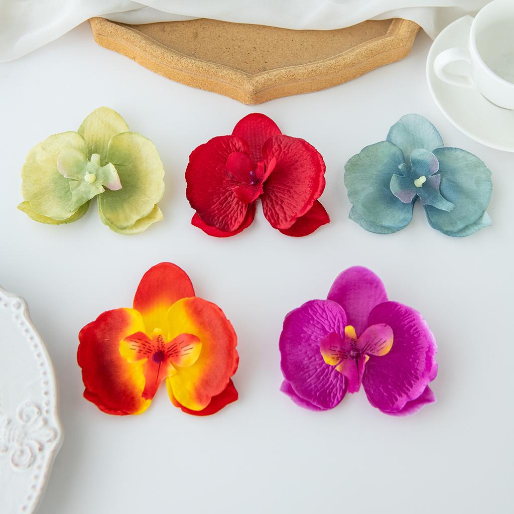 30/60pcs Silk Artificial Flowers orchid Festival Home Room Outdoor Garden Wedding arch bridal bouquet Decora DIY Gifts box Props