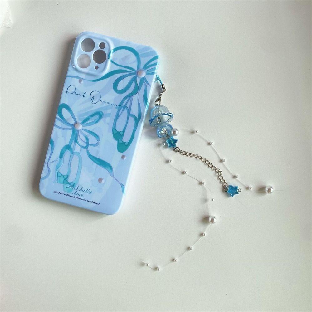 Phone Pendant Y2K Phone Lanyard Crystal Star Mobile Phone Chain Jellyfish Phone Charm  Bag Decor