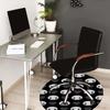 1pc Skull and Heart Pattern Round carpet, Made of Polyester,Office Chairs, Living Rooms, Or Bedrooms, a Cool Rug for The Living Room.ydt26053