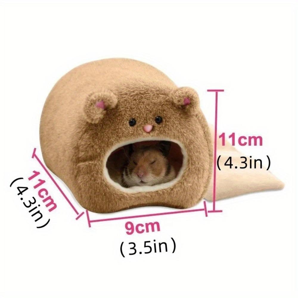 1PC Hamster Soft Warm Bed Rat Hammock Pig Squirrel Winter Pet Toy Hamster Cage House Hanging Nest+Mat House Bed Animal Mice Rat Nest