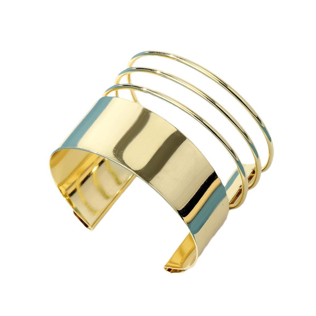 Wind Personality Exaggerated Large Area Smooth Surface Bracelet Bohemian Style Multi-layer Alloy Bracelet Women's Bracelet