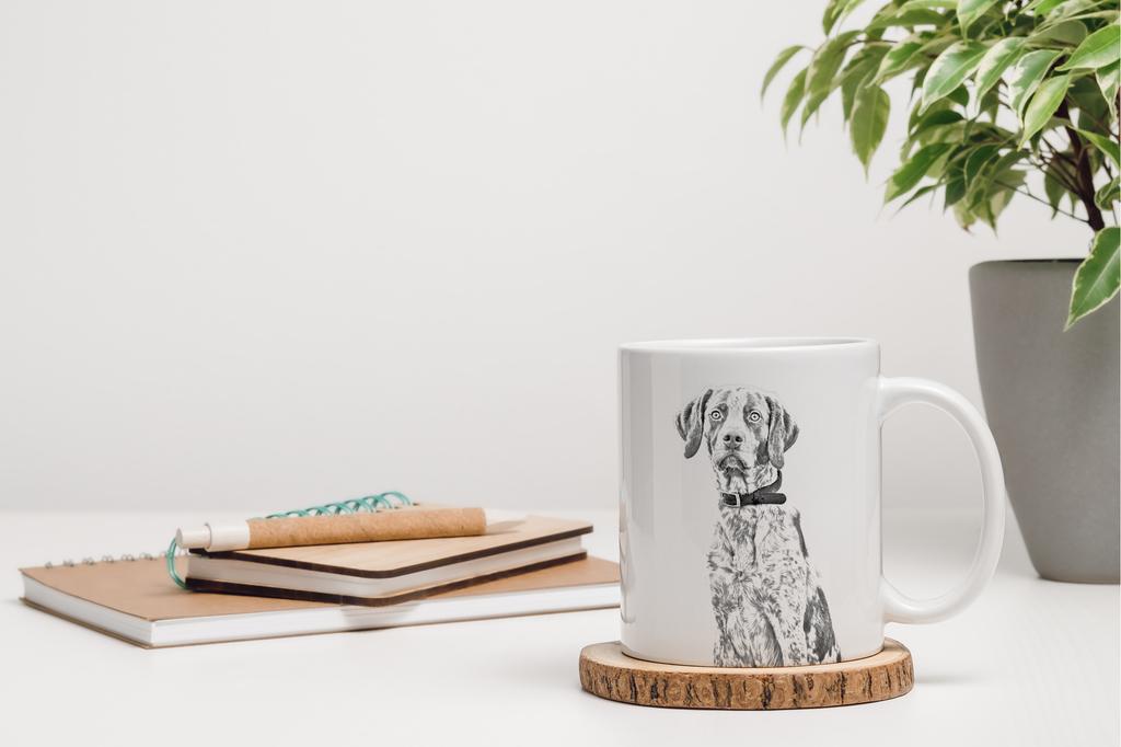 English Pointer - cup with a dog, cheerful cup for a dog lover, personalized gift from the Art-Dog brand