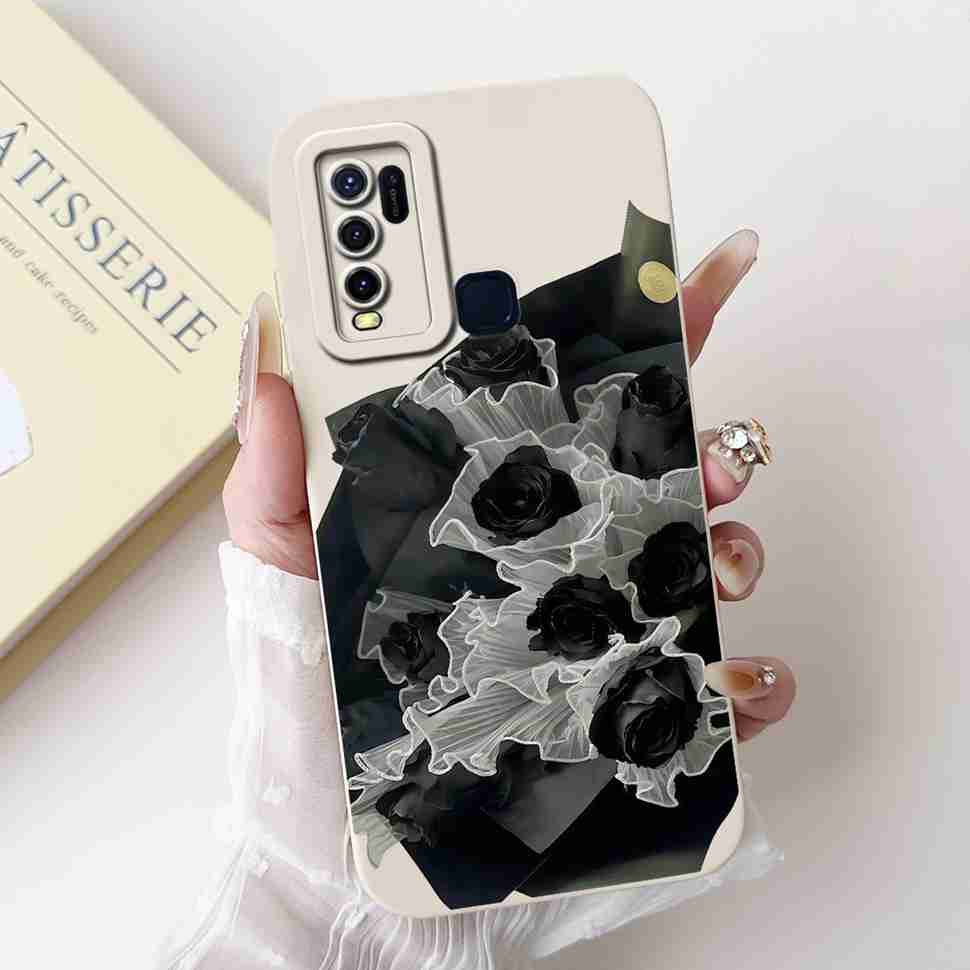 For vivo Y50 2020 1935 6.53" Case Cherry Girl Soft Silicone Cover Cartoon Rabbit For Vivo y50 VIVO Y50 V1965A Phone Cases Bumper