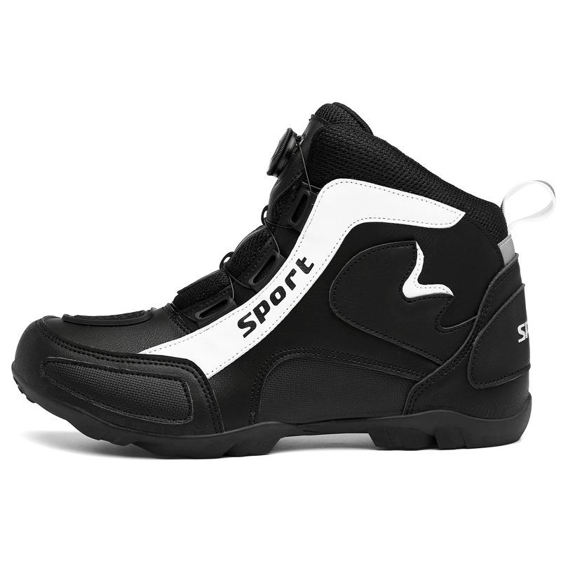 Motorcycle riding shoes Men's locomotive racing riding boots Women's heightening platform short boots Anti-drop in winter