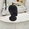 Flocked Foam Model Head Black Mannequin Head Stand Model Velvet Female Suitable For Displaying Wigs, Showcasing Hats, Jewels,